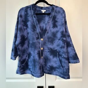 J. Jill Pure Jill Large Tie Dyed Kimono Cardigan (Size L)